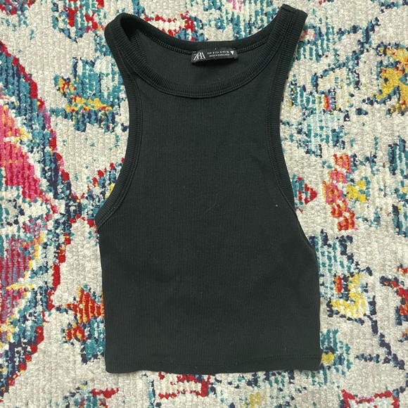 Black Zara High Neck Tank - Picture 2 of 3